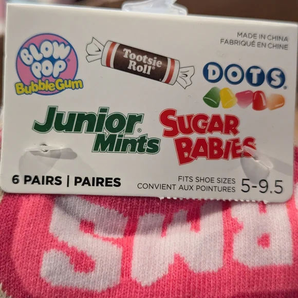 Tootsie Roll Brand Socks 6 Pairs Womens - Picture 4 of 5